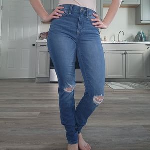 Distressed Light Blue Jeans